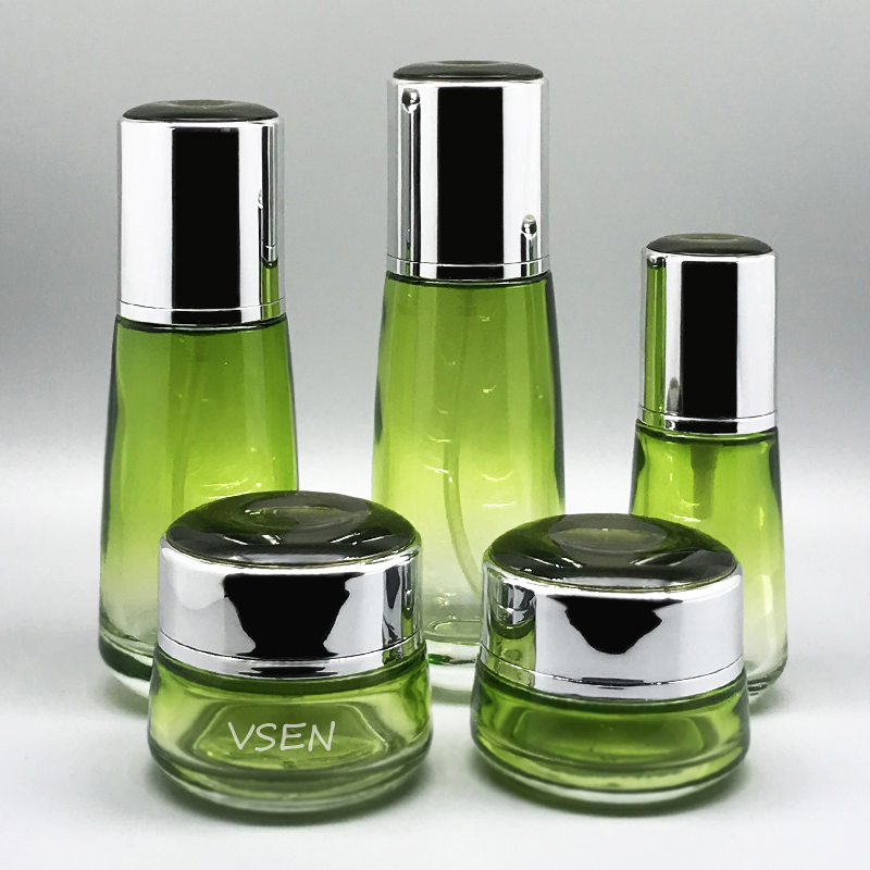 绿色化妆品套装瓶子 面霜瓶子 威盛新开发化妆品(图3)
